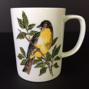 Ff Coffee Mug Cup Perched Bird Design 8 Oz